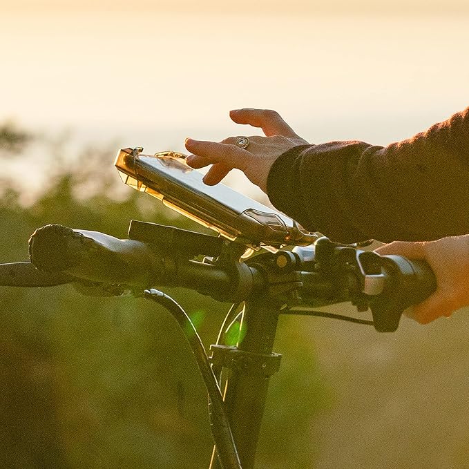 Bicycle Phone Mount By Delta Cycle - Lockable Bike Phone Mount Handlebar Adjusts To Any Size Bar - Fits Any Phone Or IPhone Up To 3.5" x 7.8" - Easily Accessible Bike Phone Holder
