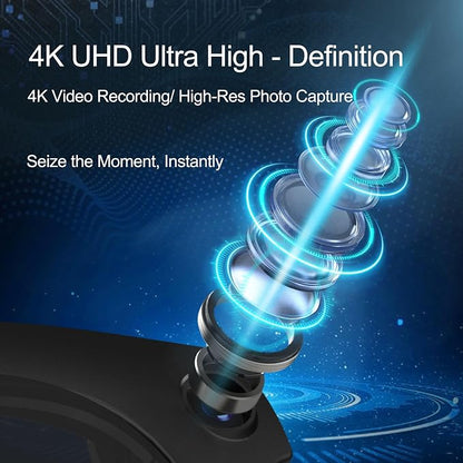 Ai Smart Glasses with Camera and Bluetooth - 4K HD Video Recording, Real-Time Translation, with Color-Changing Lenses for Travel, Sports, Outdoor Use