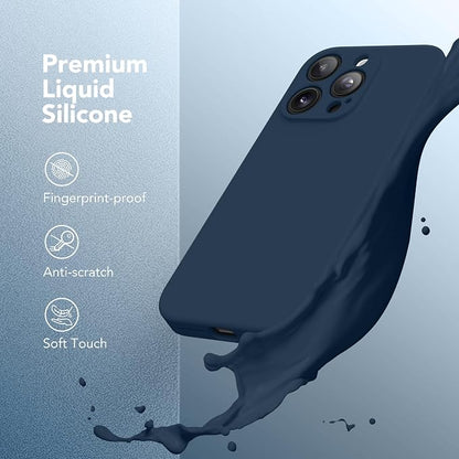Magnetic for iPhone 16 Pro Case, Compatible with MagSafe, [Full Camera Protection][Screen Protector] Silicone Shockproof Protective Phone Case for iPhone 16 Pro 6.3", Cobalt Blue