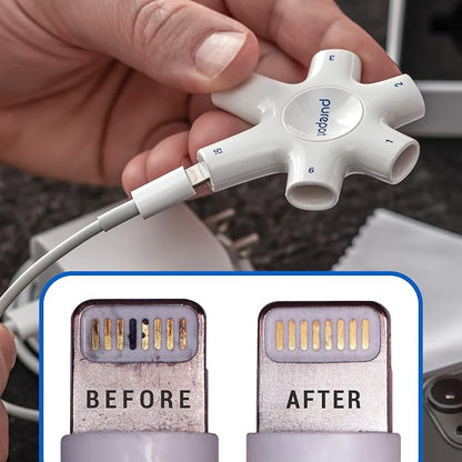 Refill Kit Cleaning Multi-Tool (Sold Separately) | 2X Bottles Cleaning Solution, 6X AirSquares Cleaning Putty | Clean Repair & Restore Lightning Cables & Connectors