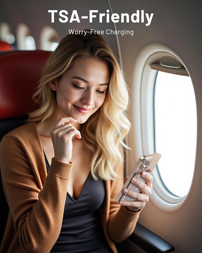 Selore&S-Global Magnetic Power Bank, 5000mAh Slim USB-C 20W Fast Charging, Qi2 Certified 15W Wireless Battery Pack Compatible with iPhone 17 16 15 14 13 12 Series, Travel Essential