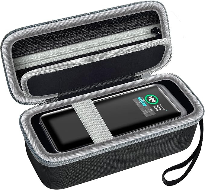 Case Compatible with Anker Prime Power Bank 27,650mAh 250W &20,100mAh 220W 3-Port Portable Charger, Battery Charging Station Carrying Travel Storage Holder for USB-C Chargers (Box Only) Black