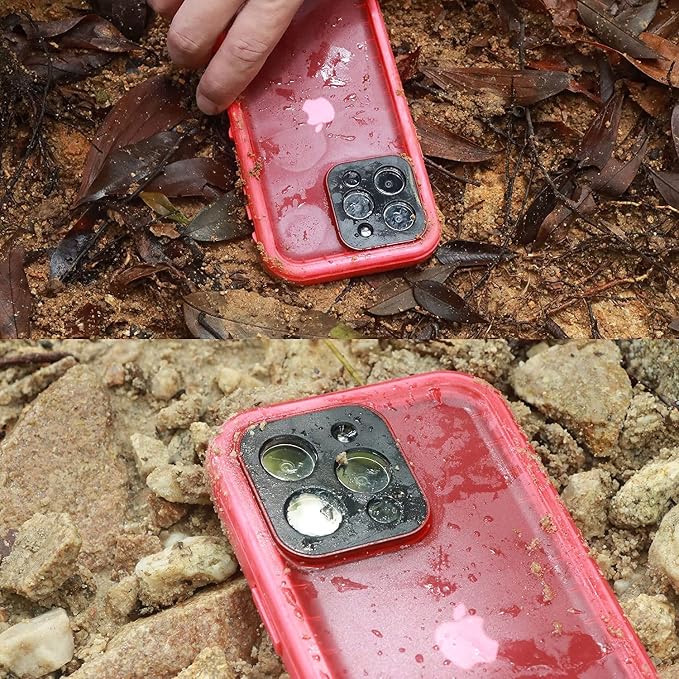 SPORTLINK Compatible with iPhone 13 Pro Waterproof Case - Built in Screen Protector Full Body Shockproof Dustproof IP68 Waterproof Case for iPhone 13 Pro 6.1 Inch Pink