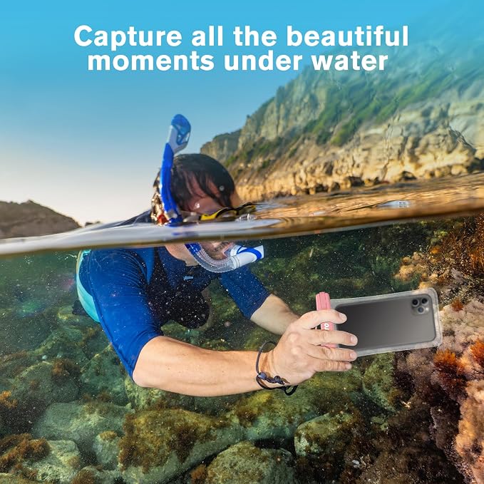 JOTO 2 Pack Waterproof Phone Pouch Case Up to 7", IPX8 Underwater Phone Case Cellphone Dry Bag for iPhone 17/Air 16 15 14 13 12 Pro Max Xs Max XR X 8 7 6S Plus SE/Galaxy S24 S23 S22 S21 -Blackpink