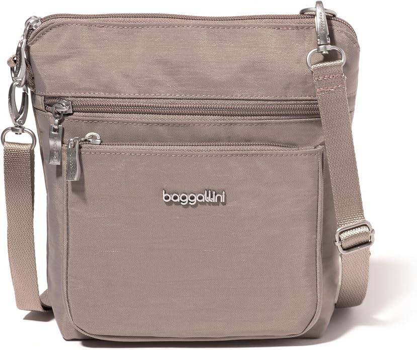Baggallini Modern Pocket Crossbody Bag for Women, 8.5"x8.5" Handbag Purse with RFID, Lightweight Water-Resistant