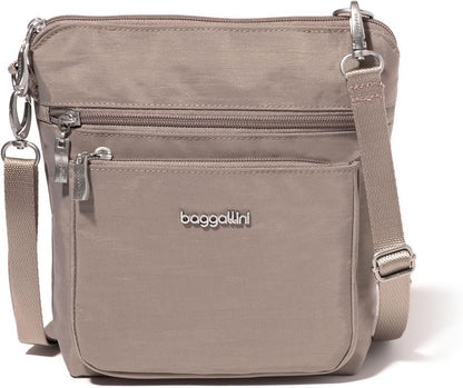 Baggallini Modern Pocket Crossbody Bag for Women, 8.5"x8.5" Handbag Purse with RFID, Lightweight Water-Resistant
