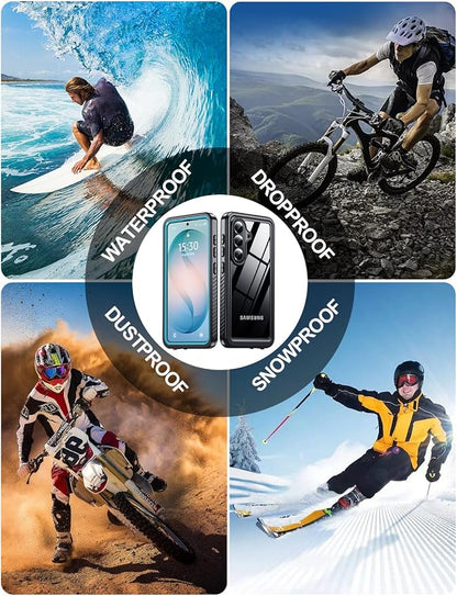 MOZOTER Designed for Samsung Galaxy S26 Case Waterproof, Military Shockproof Full Body Cover with Built-in Screen & Lens Protector, IP68 Underwater Protection for S26 6.3" Blue