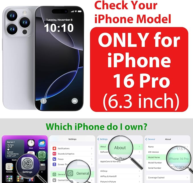 SPORTLINK for iPhone 16 Pro Waterproof Case - Shockproof Dustproof Case with Built-in Clear Screen Protector, Full Body Heavy Duty Sealed Protective Cover for i Phone 16 Pro 6.3" Blue