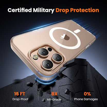 3 in 1 for iPhone 16 Pro Case with Camera Control Button, Not Yellowing, Screen Protector*1 Camera Lens Protector*1, Military-Grade Protection for iPhone 16 Pro Phone Case 6.3 inch Clear