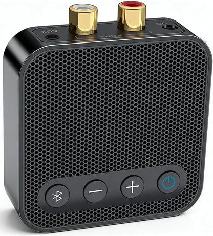 Bluetooth 6.0 Receiver for Home Stereo - Bluetooth Audio Adapter for Old Stereo/Wired Speakers/Music Streaming Sound System with RCA/AUX Long Range Low Latency and HD Audio