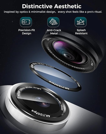 Goton Compatible for iPhone Air Camera Lens Protector 2025, 1-Pack Aluminum Alloy Metal Cover with HD Tempered Glass for iPhone 17 Air, Pro Camera Style, Shatter-Resistant, Scratch-Proof