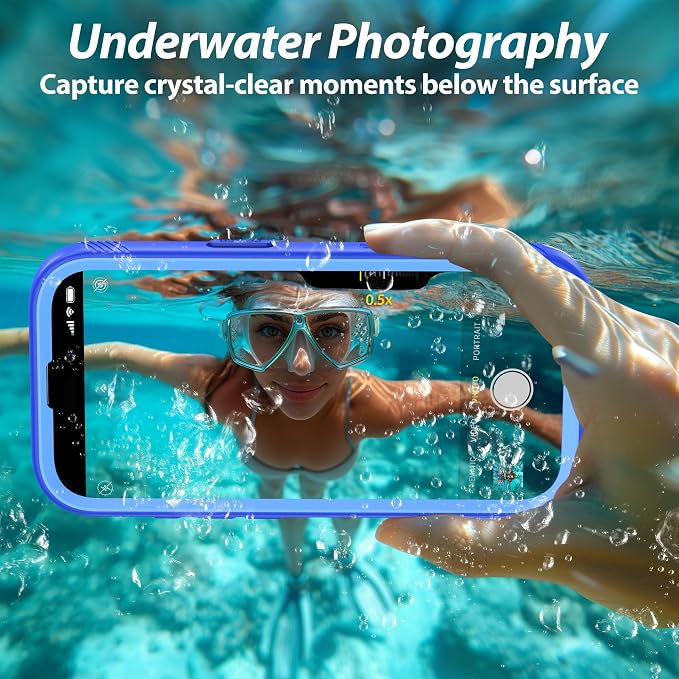 SPORTLINK for iPhone 17 Case - IP68 Waterproof Military Protective Full Body Heavy Duty Shockproof 360 Sealed Dustproof with Camera Screen Protector Phone Cover for iPhone 17 6.3" Blue