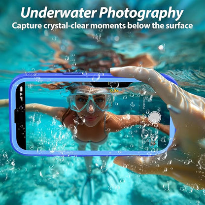 SPORTLINK for iPhone 17 Case - IP68 Waterproof Military Protective Full Body Heavy Duty Shockproof 360 Sealed Dustproof with Camera Screen Protector Phone Cover for iPhone 17 6.3" Blue