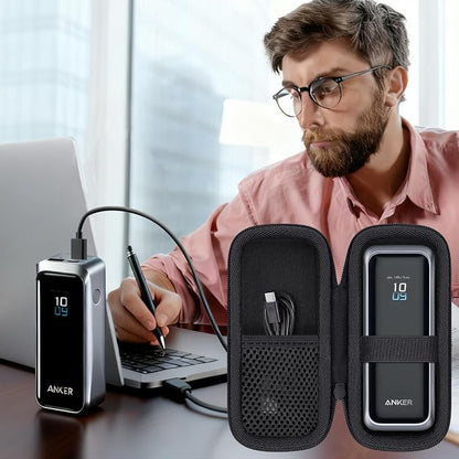 khanka Hard Travel Case for Anker Prime Power Bank, 20100mAh 220W(A110B) /20000mAh,200W(A1336),Case Only (Black)