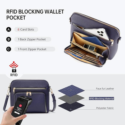 Crossbody Purses for Women Small Crossbody Bags for Women with Built in RFID Wallet