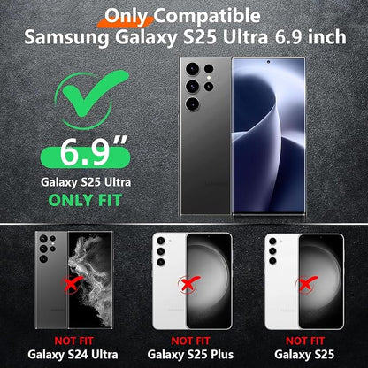 Battery Case for Galaxy S25 Ultra,Upgraded 12000mAh High Capacity Rechargeable Portable Protective Extended Charger Case Wireless Charging Compatible with S25 Ultra (6.9 inch) Charging Cover (Black)