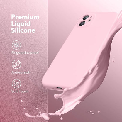 Magnetic for iPhone 11 Phone Case Silicone, Compatible with MagSafe, [Full Camera Protection][Screen Protector] Slim Shockproof Protective Case for iPhone 11 6.1", Chalk Pink