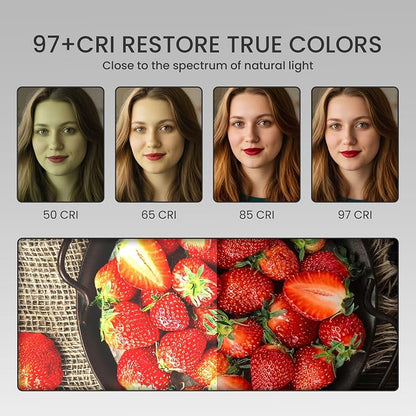 Portable Selfie Light Rechargeable 2000mAh 2700-6500K, Phone Light with Silicon Clip Type-C, 3 Color Modes for Phones Cameras Laptops iPads Perfect for Makeup Video Calls TikTok & Vlogs