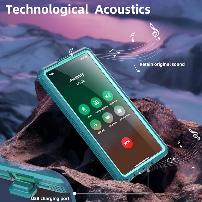 Omio for Galaxy S25 Ultra Waterproof Case Compatible with MagSafe, Magnetic Waterproof Full Body IP68 Underwater Case Built-in Screen Protector Military Grade Shockproof Case for Men Women Teal