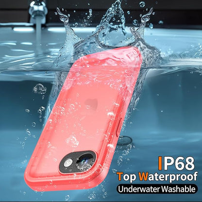 Cozycase Waterproof Case for iPhone SE 3rd 2022/iPhone SE 2nd 2020/iPhone 7/8 - Shockproof Full Body Rugged Case with Built-in Screen Protector Waterproof Case for iPhone SE3/SE2/7/8 (Frosted Pink)