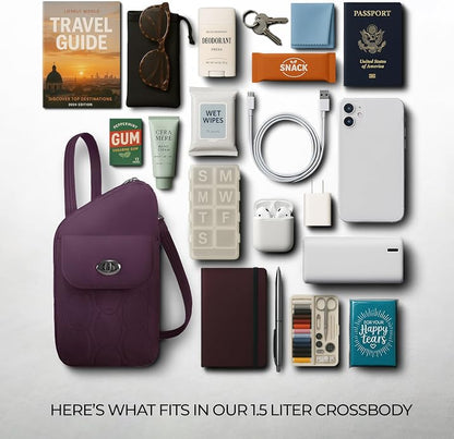 Travelon Anti-Theft Runways Slim Assymetric Crossbody