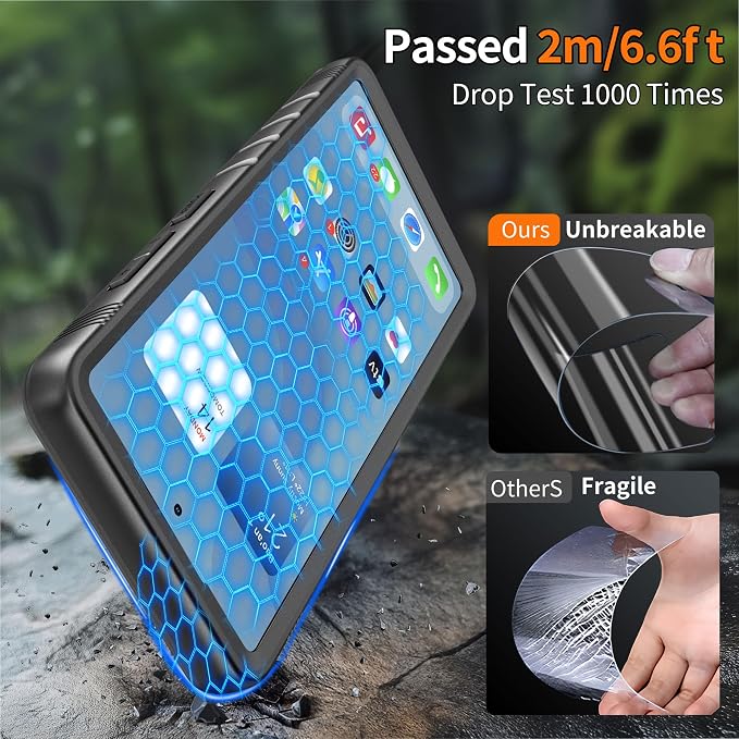 Cozycase TOP Military IP68 Waterproof Case for iPhone 13 Pro Max - Heavy Duty 360 Shockproof Full Body with Screen Camera Protector Double Water Dust Drop Proof Hard Rugged Tough Front Back Cover