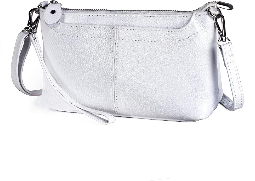 befen Genuine Leather Wristlet Clutch Wallet Purses Small Crossbody Bags for Women with RFID Blocking Card Slots