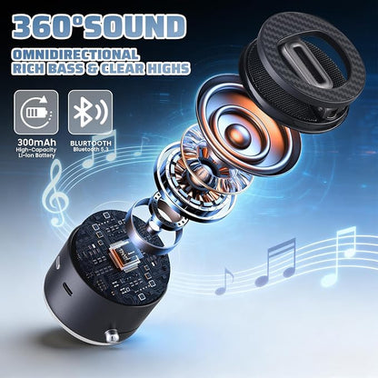 Car Phone Holder for Magsafe with Wireless Bluetooth Speaker, Cell Phone Stand HD Surround Sound Perfect for Home and Outdoors with Bluetooths Speakers for Desk Compatible with iPhone/Samsung Galaxy