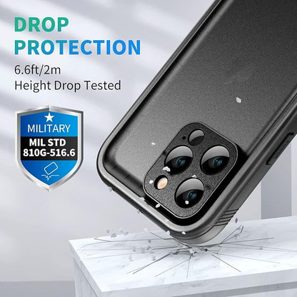 SPORTLINK Compatible with iPhone 12 Pro Max Waterproof Shockproof Case - Full Body Heavy Duty Underwater Dustproof Rugged 360 Protective Military Grade Outdoor 6.7 Inch with Camera/Screen Protector