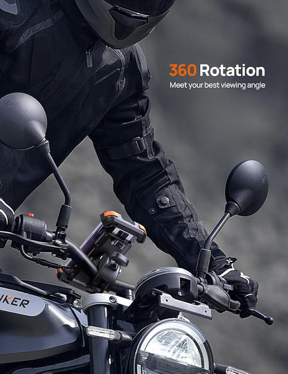 Aomiker Bike Motorcycle Phone Holder Mount - [2025 Quick Release] Bike Phone Holder Handlebar Clamp, Bicycle Scooter Phone Clip for iPhone 15 14 13 12 11 Pro Max Plus Mini, 4.7-6.8" Smartphone