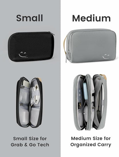 Travelkin Travel Cord Organizer, Cable Organizer For Electronic Accessories | Small electronics organizer,charger organizer travel case, lightweight tech pouch for Card,Usbs, travel essentials
