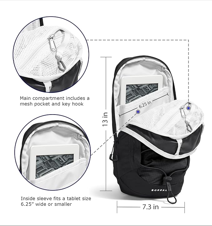THE NORTH FACE Borealis SIing Bag | Crossbody Adjustable Strap, Water Repellent Finish, Multiple Compartments, Tablet Sleeve