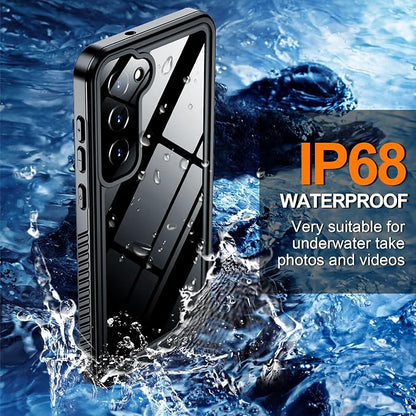 Hualele for Samsung Galaxy S21 FE Case Waterproof, Built in Lens & Screen Protector Rugged Full Body Protective Military Grade Drop Protection IP68 Underwater Cover Case for Galaxy S21 FE 5G Black