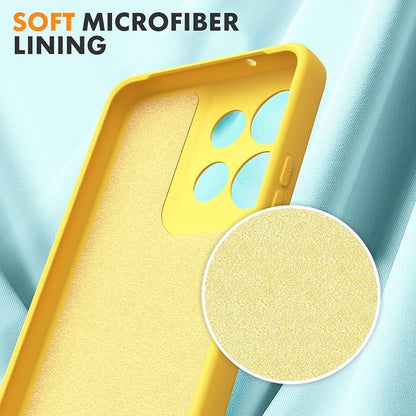 Case for Motorola Moto G Power (2025), 2 Pack Tempered Glass Screen Protectors, Soft TPU Silicone Shockproof Case-Yellow