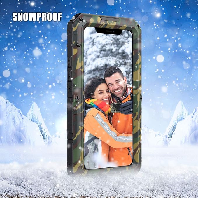 Mitywah Waterproof Case for iPhone 11 Pro, Heavy Duty Military Grade Shockproof Cover Built-in Screen Protection, Rugged Thick Full Body Protect Metal Case for iPhone 11 Pro, Camouflage