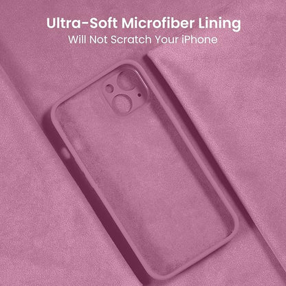 FireNova Designed for iPhone 14 Case, Silicone Upgraded [Camera Protection] Phone Case, Soft Anti-Scratch Microfiber Lining Inside, 6.1 inch, Lilac Purple