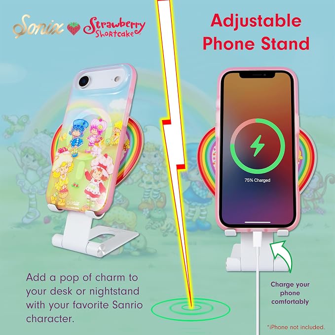 Sonix Character Phone Stand | Adjustable Cell Phone Holder, Desk Stand, Dock | Strawberry Shortcake x Orange Blossom