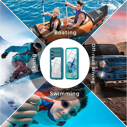 Losin Compatible with Galaxy S25 Case Waterproof Magnetic [Compatible with MagSafe] [Drop Protection] [IP68 Underwater] Full Body Shockproof Protective Phone Case, Teal