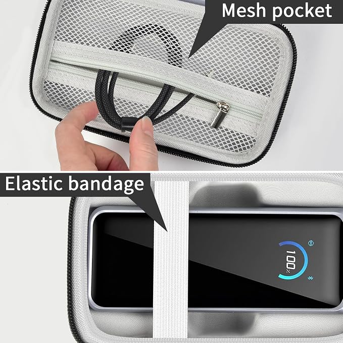 Power Bank Case Compatible with Anker Prime 26,250 Power Banks, Customized Storage Organizer for 26K,300W Power Bank and 100W Charging Base, Cable for Business Travel & Outdoor Use (Box Only)