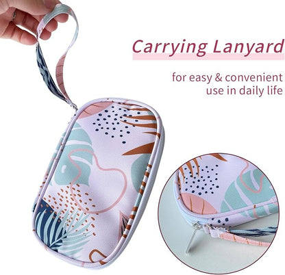 Electronics Organizer Travel Case, Cable Organizer Travel Essentials Tech Pouch,Suitable for Charger, Cable, Phone，Flash Drive,Maple leaf