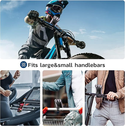 VUP Bike Phone Mount, Universal Bike Cell Phone Holder, 360° Rotatable, Silicone Bicycle Phone Mount Compatible with iPhone 15/14/13/Pro Max/Pro/mini/12/11/Xs/Max/Xr/X/7/8/Plus, 4.0''~6.7'' Cellphones