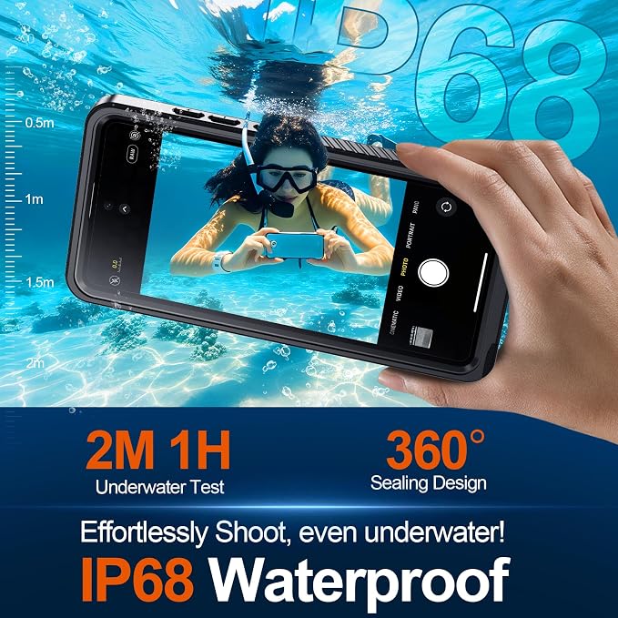 MOZOTER for Samsung Galaxy S26 Ultra Case Waterproof,[IPX8 Underwater Case][Full Body Shockproof & Military Dropproof]Built-in Screen Protector Clear Sound Quality for Samsung S26 Ultra 6.9 inch-Black