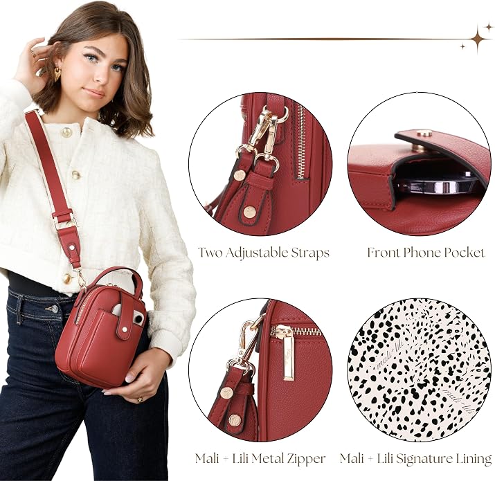 Mali+Lili Gail Vegan Leather Multi Compartment Crossbody Bag