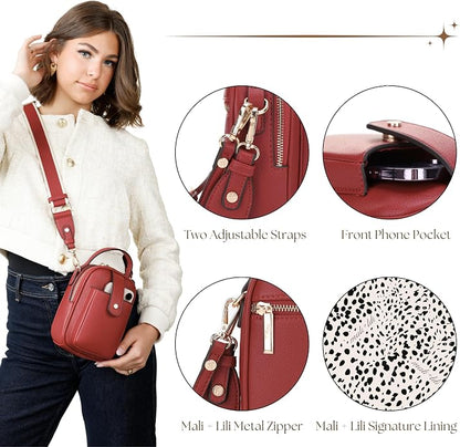 Mali+Lili Gail Vegan Leather Multi Compartment Crossbody Bag