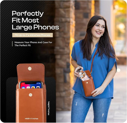 Claasico Crossbody Phone Purse for Women – RFID Phone Case Wallet w/Magnetic Closure & Separate Zipper Pocket Crossbody Bag