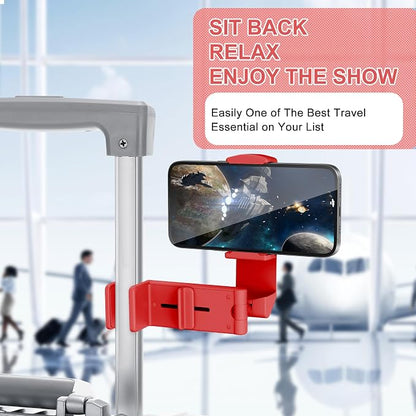 Perilogics Airplane Phone Holder Mount Universal in Flight Hands Free Viewing with Multi-Directional Dual 360 Degree Rotation (Coral)