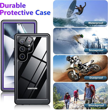 2025 New for Samsung Galaxy S24 Ultra Case Waterproof, [Built-in Camera & Screen Protector][Military Grade Shockproof][IP68 Underwater][Dustproof][Dropproof] Full Body Phone Case for S24 Ultra 6.8"