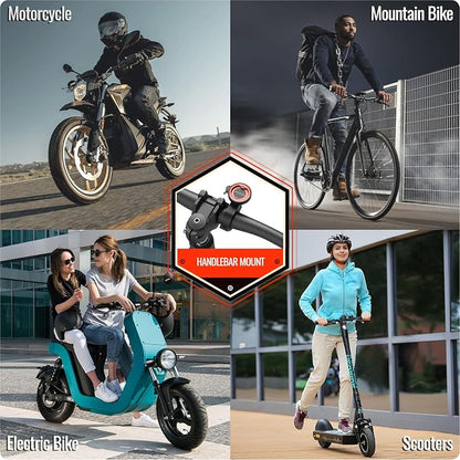 Bike Phone Mount,Motorcycle Phone Holder with Universal Adapter,Out Front Bicycle Handlebar Mount for Mountain Road EBike,Scooter,Moto,MTB,Quick Release Attach/Detach-Orange【Series C - 1st Gen】