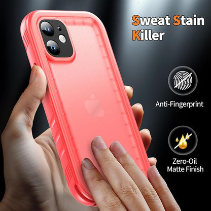 Cozycase Compatible with iPhone 12 Mini Waterproof Case - Full Body Rugged Dustproof Shockproof Case with Built-in Screen Protective Case for iPhone 12 Mini 5.4 inch (Pink)
