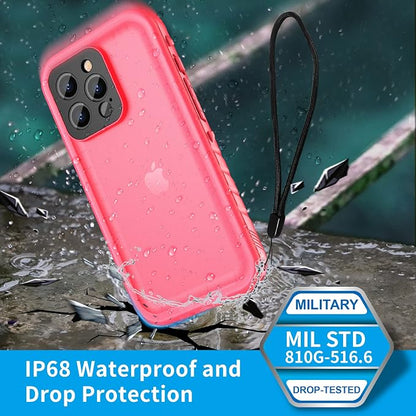 SPORTLINK for iPhone 13 Pro Waterproof Case - Full Body Shockproof Dustproof Phone Screen Protector Rugged Waterproof Case for iPhone 13 Pro 6.1 Inches Pink
